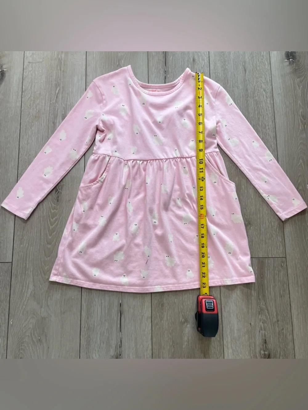 Cat & Jack‎ Pink Ghost Dress | Spooky Cute Halloween Ghoul Core S (6/7)